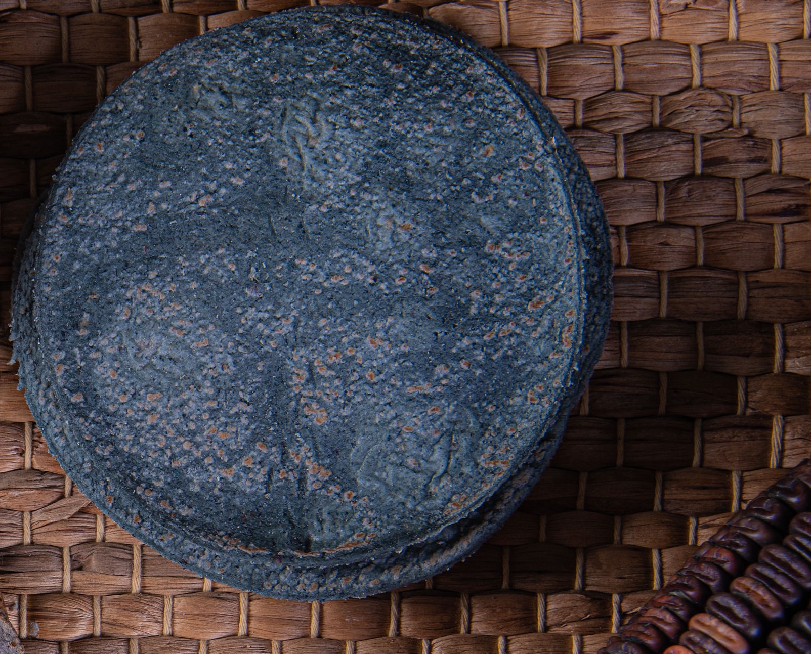 Tortillas de maíz azul taqueras