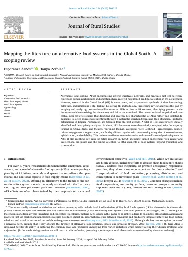 Mapping the literature on alternative food systems in the Global South. A scoping review