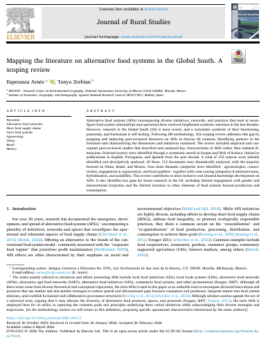 Mapping the literature on alternative food systems in the Global South. A  scoping review